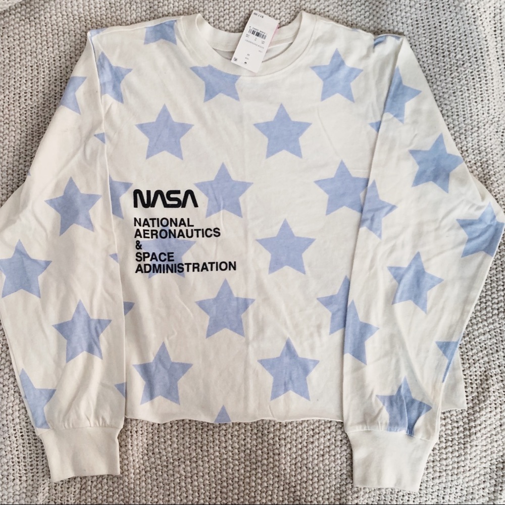 NWT! NASA cropped long sleeve shirt- mighty fine